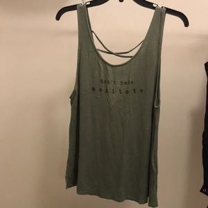“Don’t hate, meditate” tank